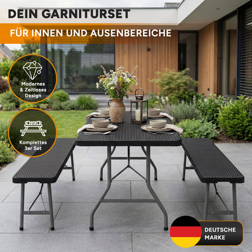 Rosentahl Skyfold Bierzeltgarnitur – Klappbar & Wetterfest