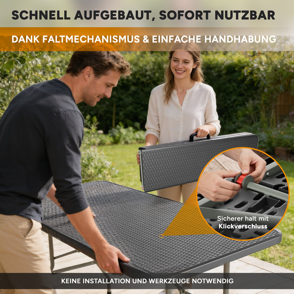 Rosentahl Skyfold Bierzeltgarnitur – Klappbar & Wetterfest