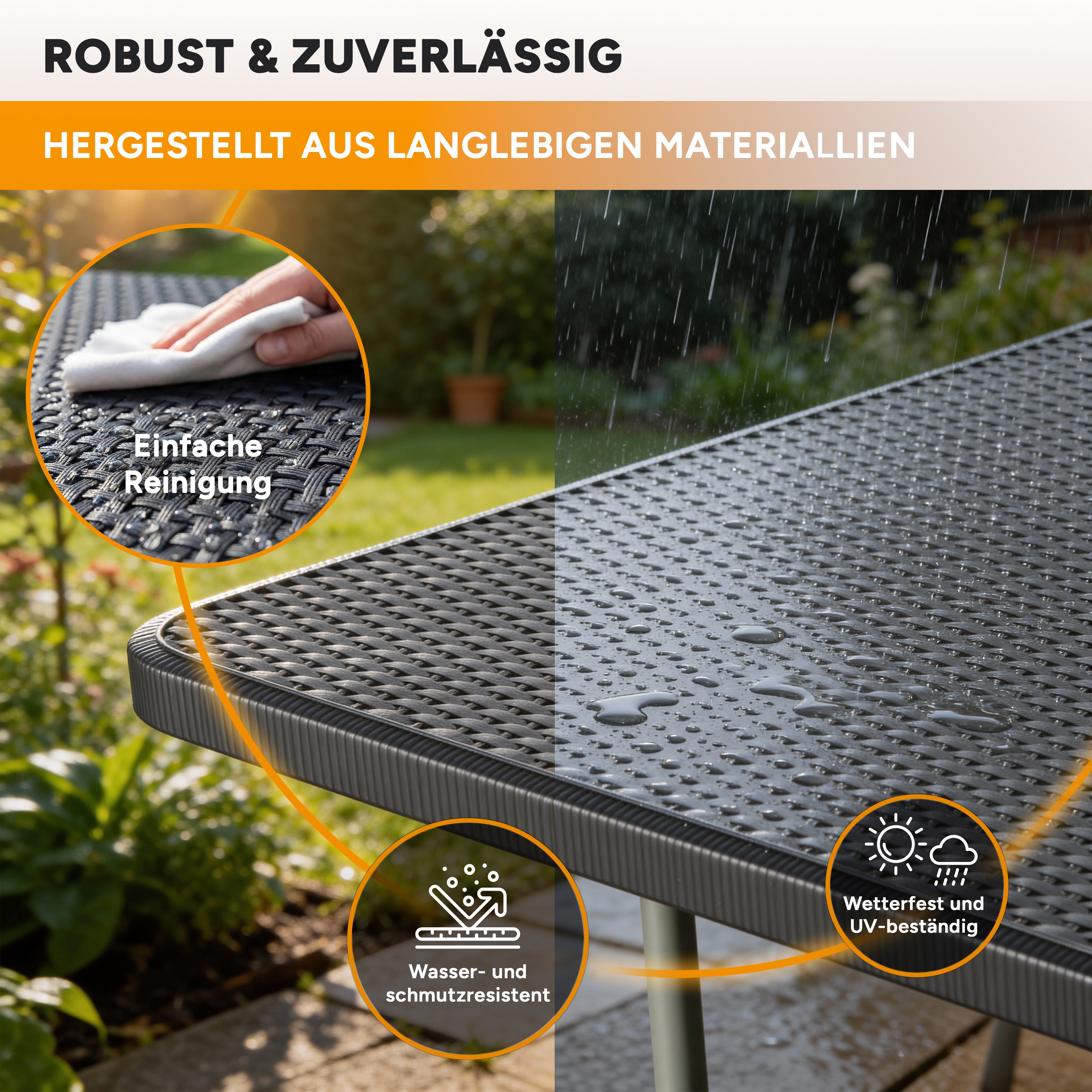 Rosentahl Skyfold Bierzeltgarnitur – Klappbar & Wetterfest
